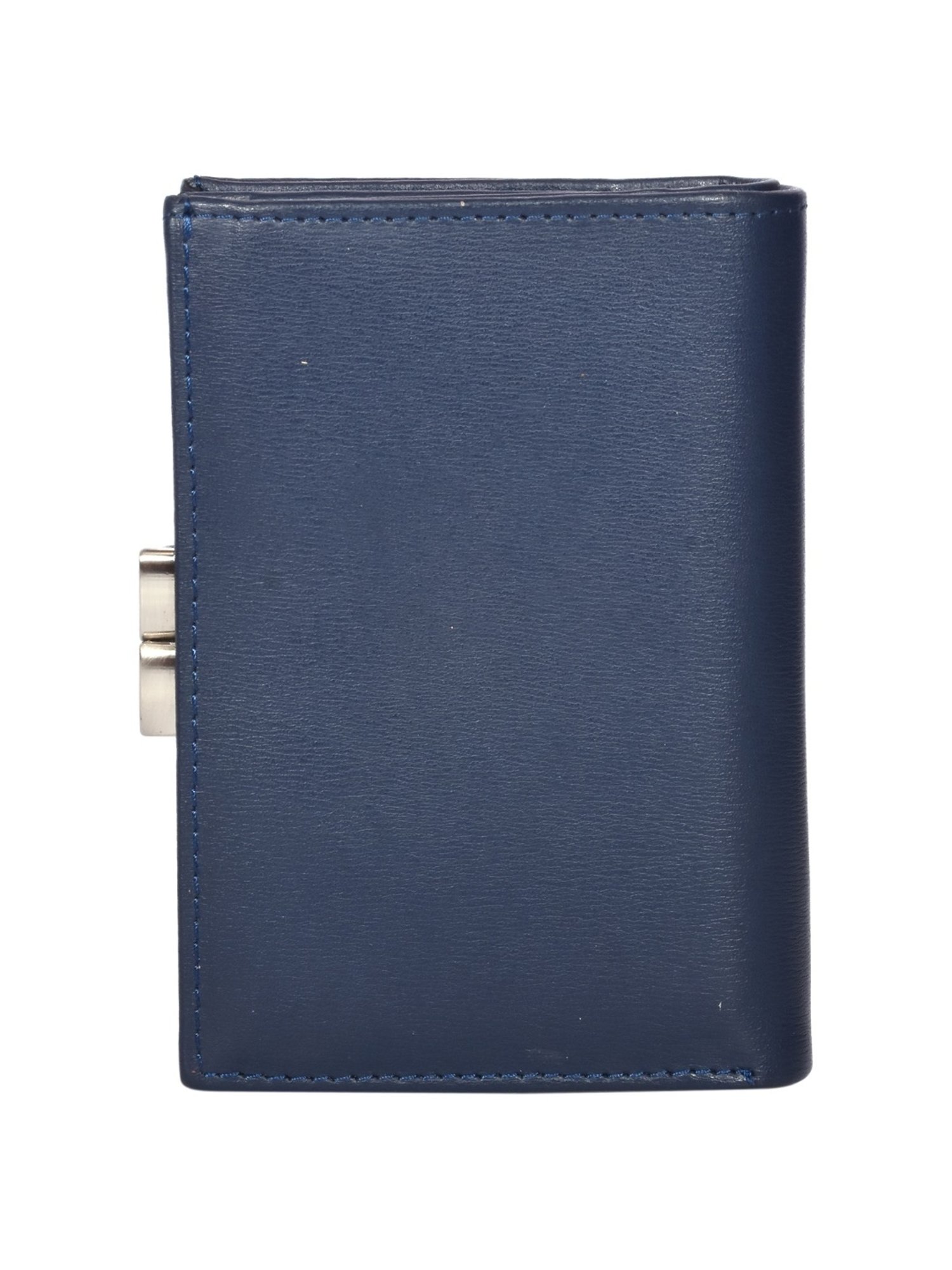 SASSORA IRIS Blue Leather Wallet