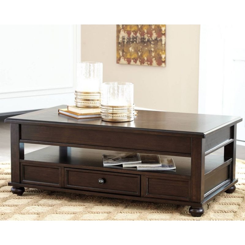 Barilanni Coffee Table with Lift Top Dark Brown - Signature Design by Ashley
