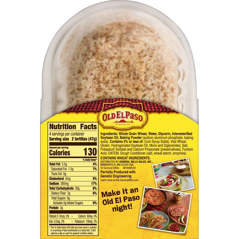 Old El Paso Whole Wheat Soft Tortilla Bowls - 6.7oz/8ct