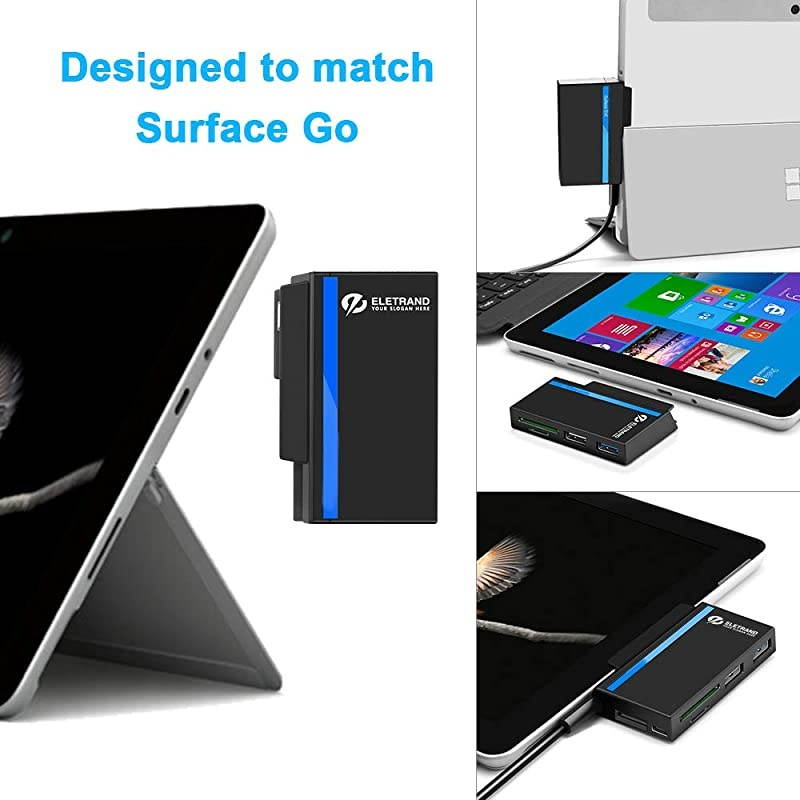 Microsoft Surface Go USB Hub TypeC 3Slot Card Reader Adapter  6 in 1 USB C Combo Dock with SDMicro SDTF Card Writer HighSpeed USB 30 Up to 5Gbps for U Disk Surface Go KeyboardMouse