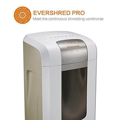 Bonsaii 4S23 8-Sheet Micro-Cut Shredder P-5 Security, Thermal Protection 6 Gallons Wastebasket, 4 Casters with 120 Minutes Running Time