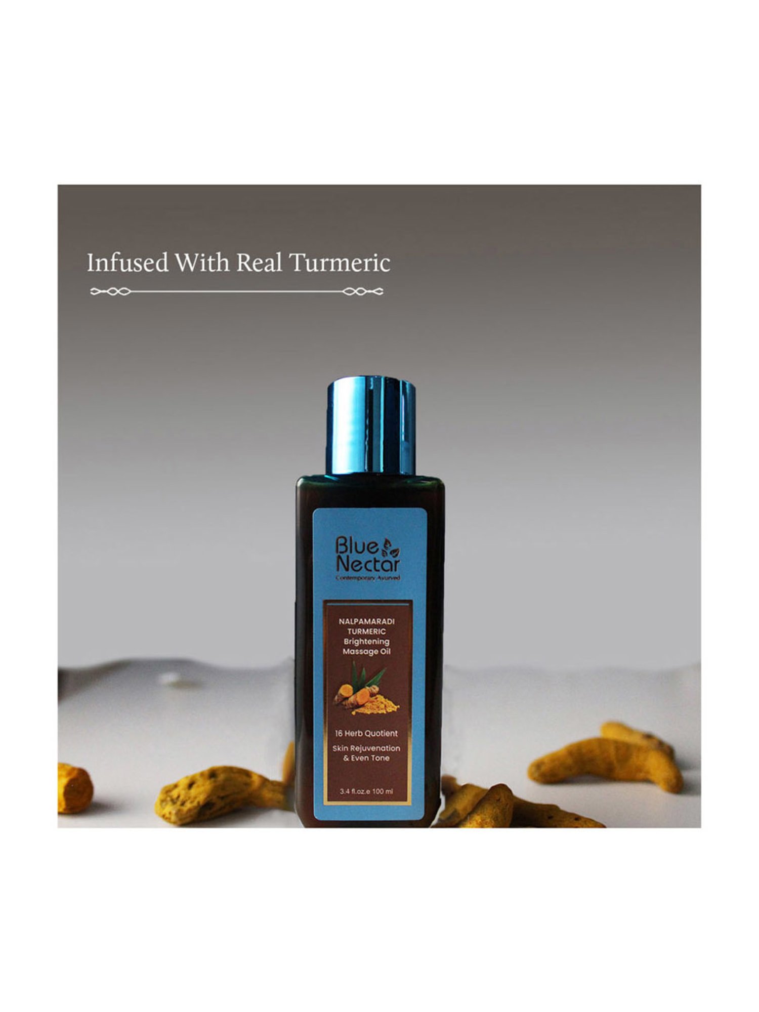 Blue Nectar Nalpamaradi Turmeric Brightening Massage Oil - 100 ml
