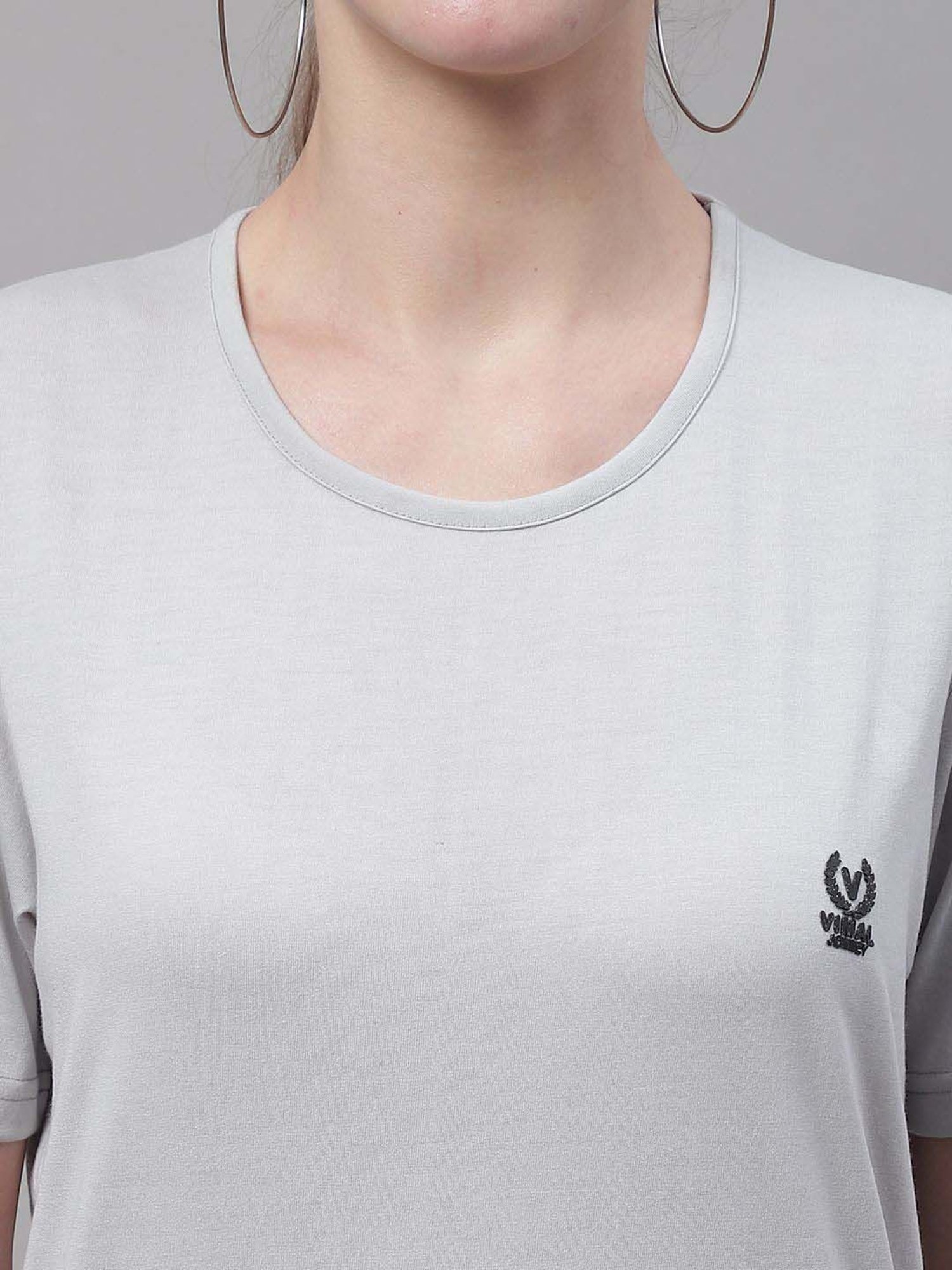 Vimal Jonney Grey & Blue Cotton Printed Sports T-Shirt - Pack Of 3