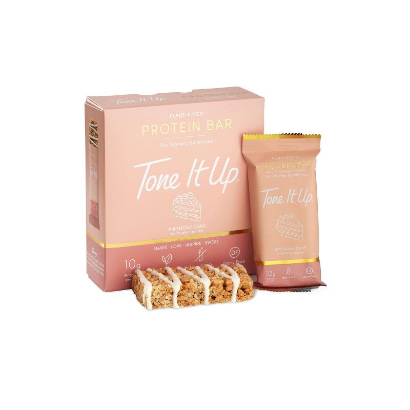 Tone It Up Plant-Based Protein Bar - Birthday Cake - 4ct