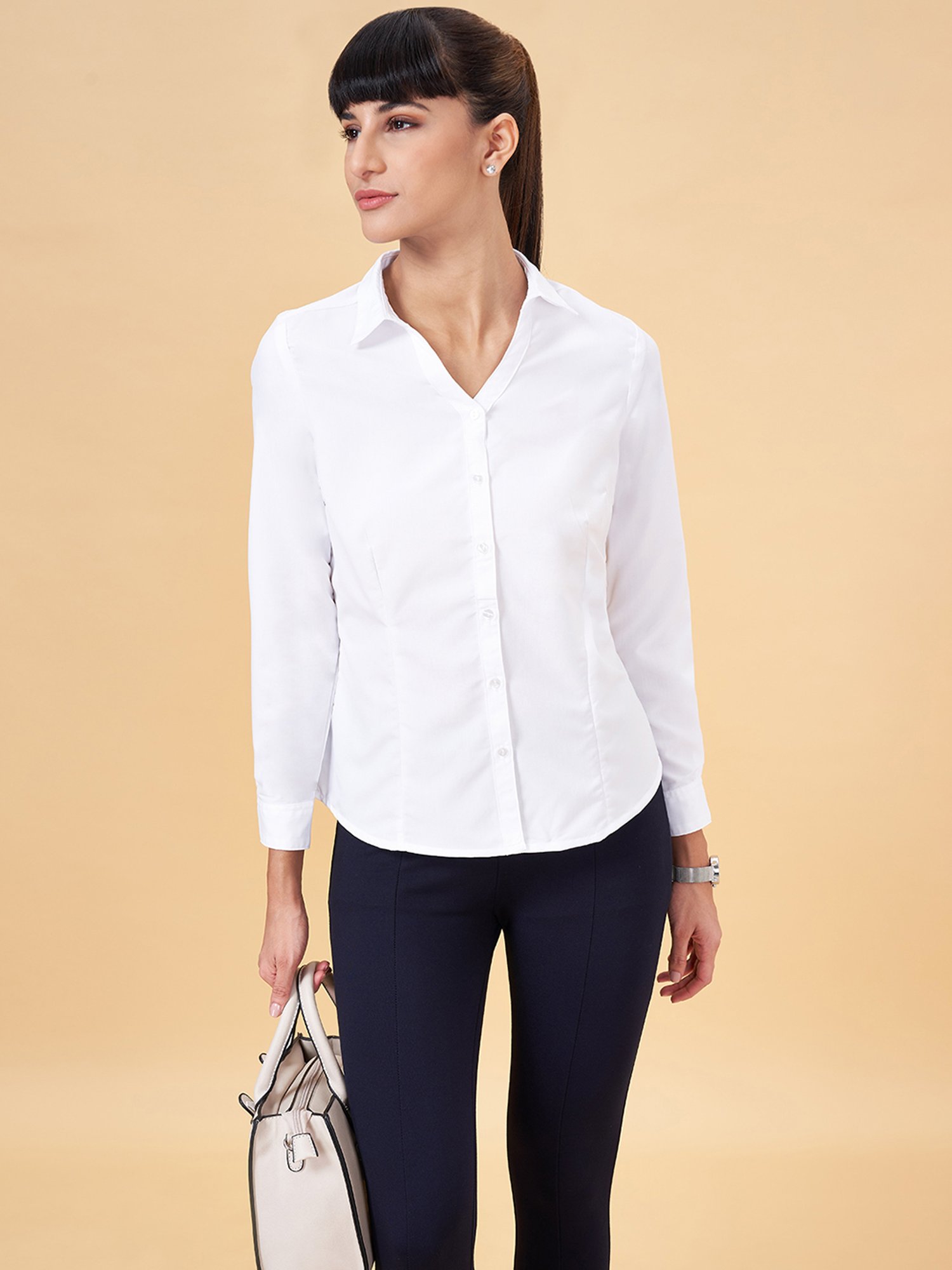 Style Quotient Brown Regular Fit Formal Shirt