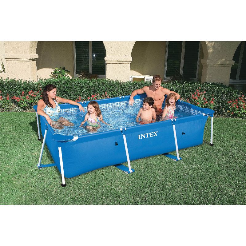 Intex 86" x 23" Rectangular Frame Above Ground Outdoor Baby Splash Swimming Pool