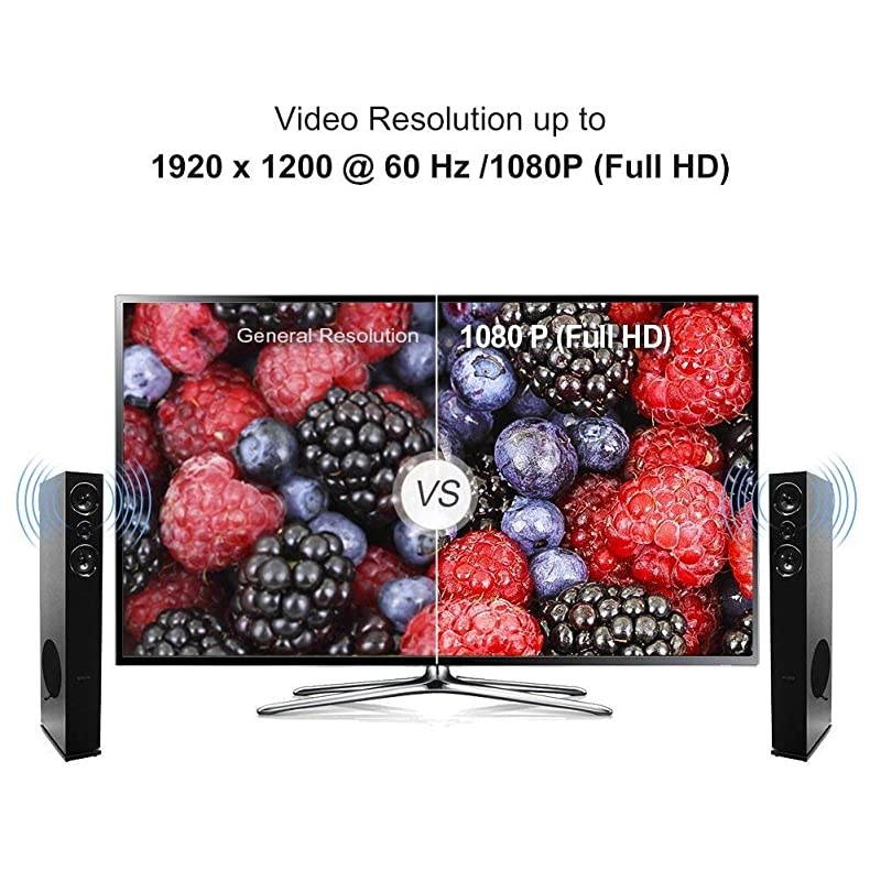 DP to VGA Cable 6ft 2Pack  DisplayPort to VGA Cable Gold Plated DP Male to VGA Male Cable Black