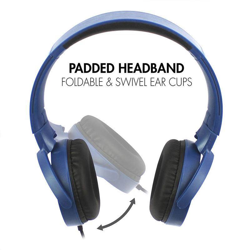 MAGNAVOX Blue MHP5026MBL Foldable Stereo Headphone