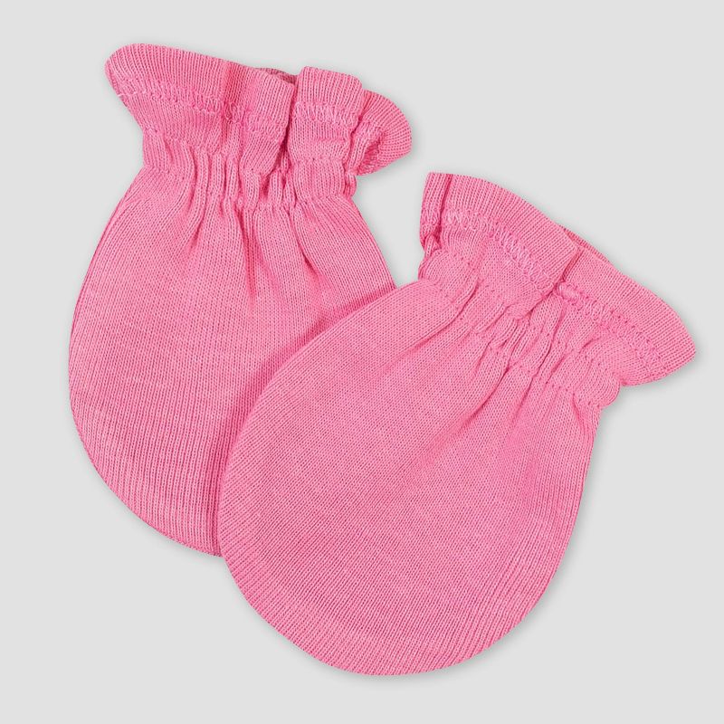 Luvable Friends Baby Cotton Scratch Mittens 4pk, Owl, One Size