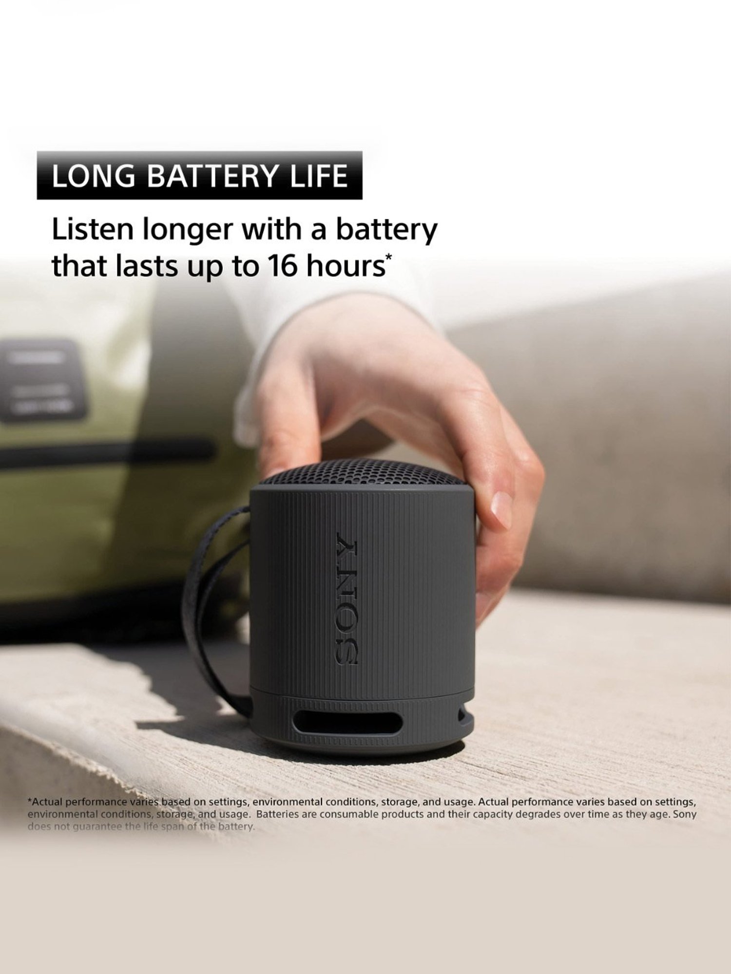 Sony SRS-XB100 Wireless Bluetooth Portable Travel Speaker with IP67 Waterproof & Dustproof (Orange)