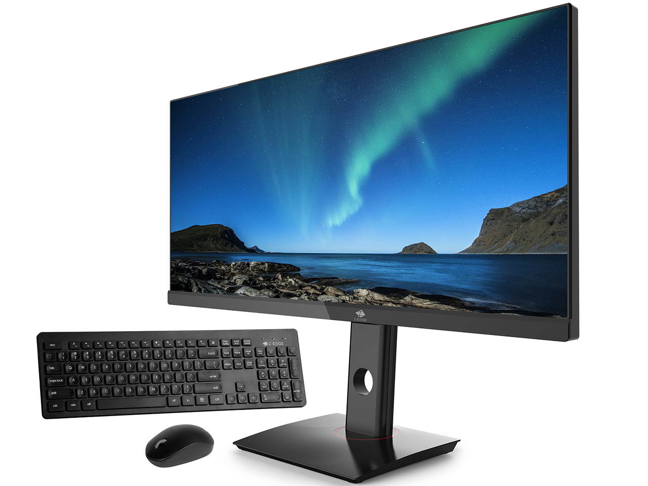 Z-EDGE U29IAB 29" Ultrawide 2560 x 1080 WFHD 21:9 Aspect Ratio 100Hz Refresh Rate 4 ms MPRT IPS Monitor, HDMIx2+DP, Built-in Speakers, with Wireless Keyboard & Mouse