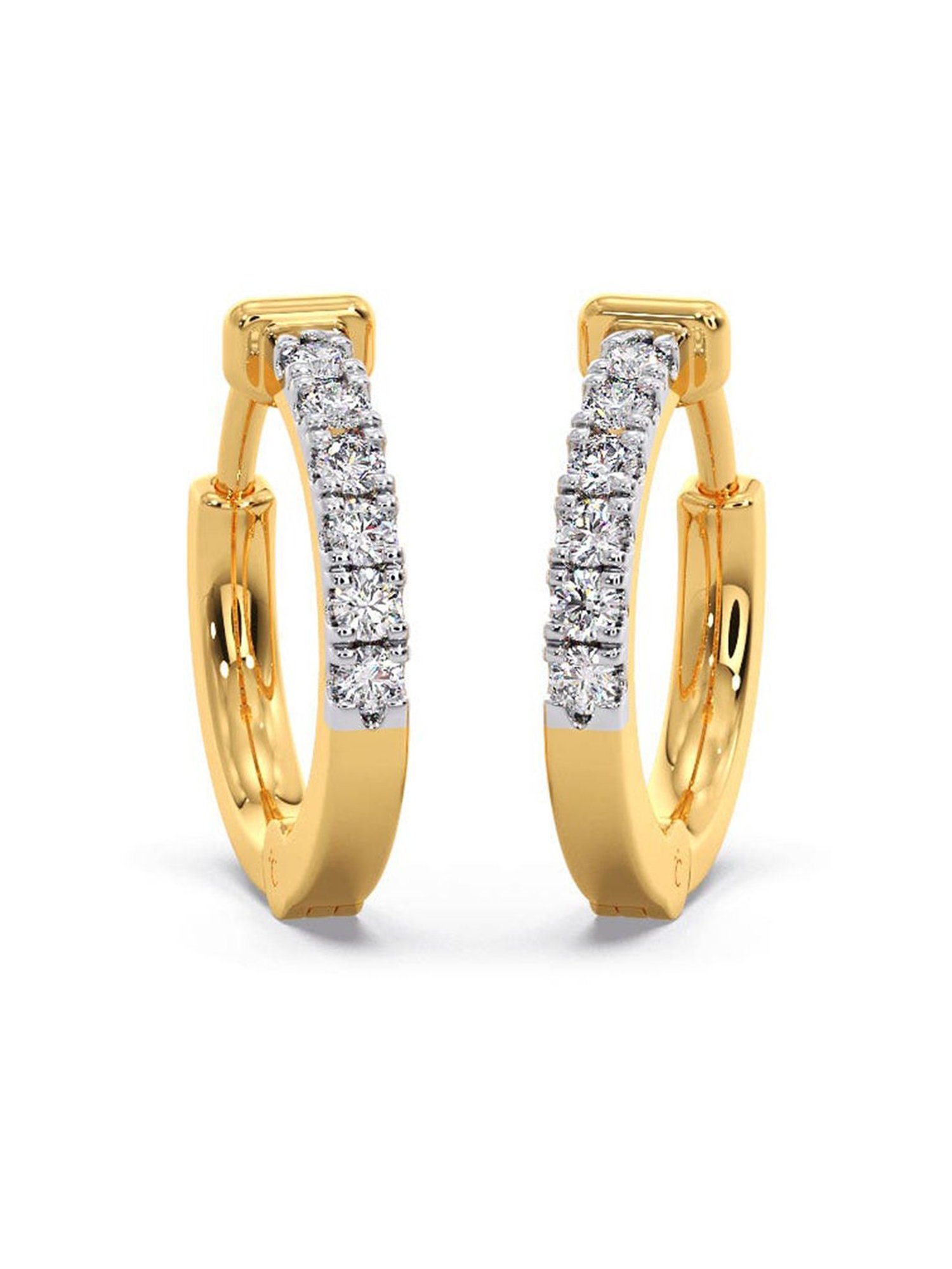 P.C. Chandra Jewellers 18 kt Gold & Diamond Earrings