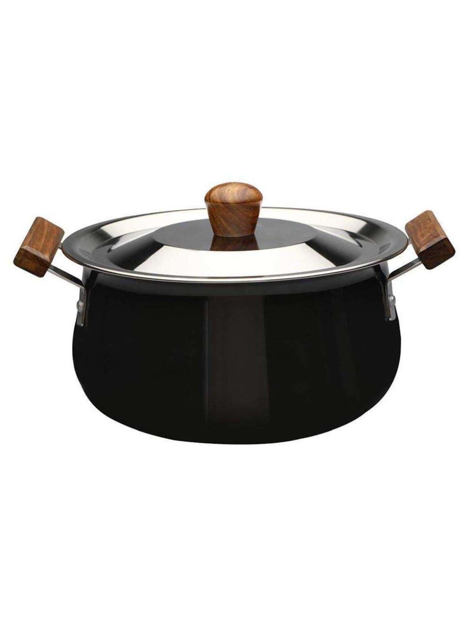 Wonderchef Ebony Hard Anodized Non-stick Biryani Handi with Lid
