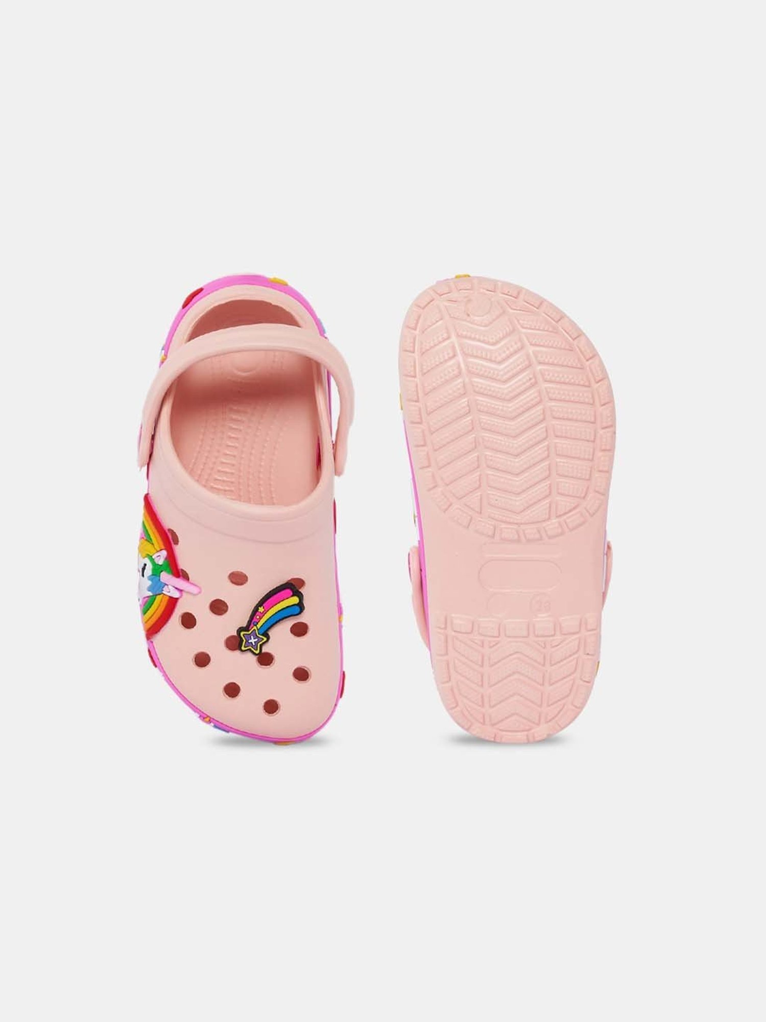 Passion Petals Kids Pink Sling Back Clogs