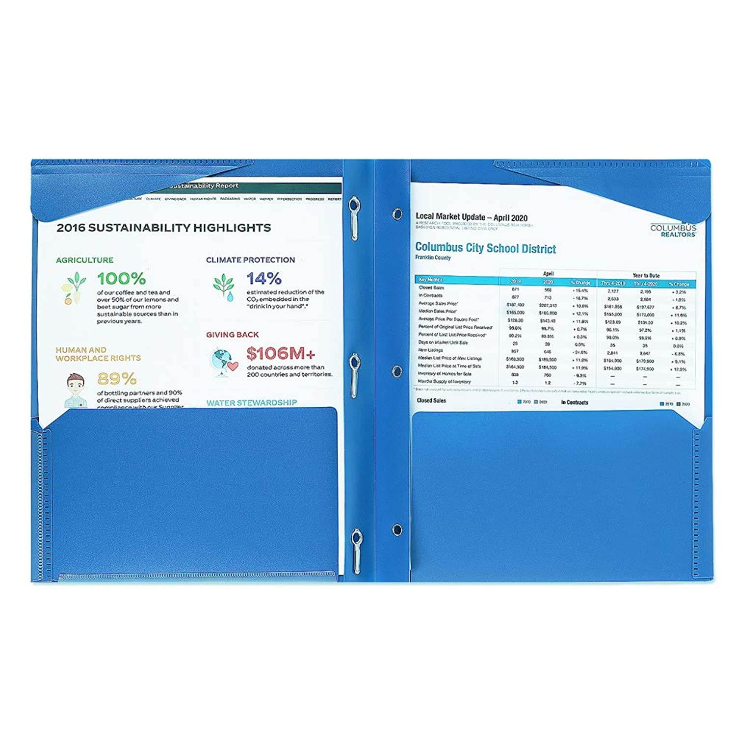 WOT I for 2 Pocket Folders with Clear Front Pocket-8 Pack and 3 Prong Folders Letter, Heavy Duty Folders Customizable Cover, Suitable for School, Home, and Work