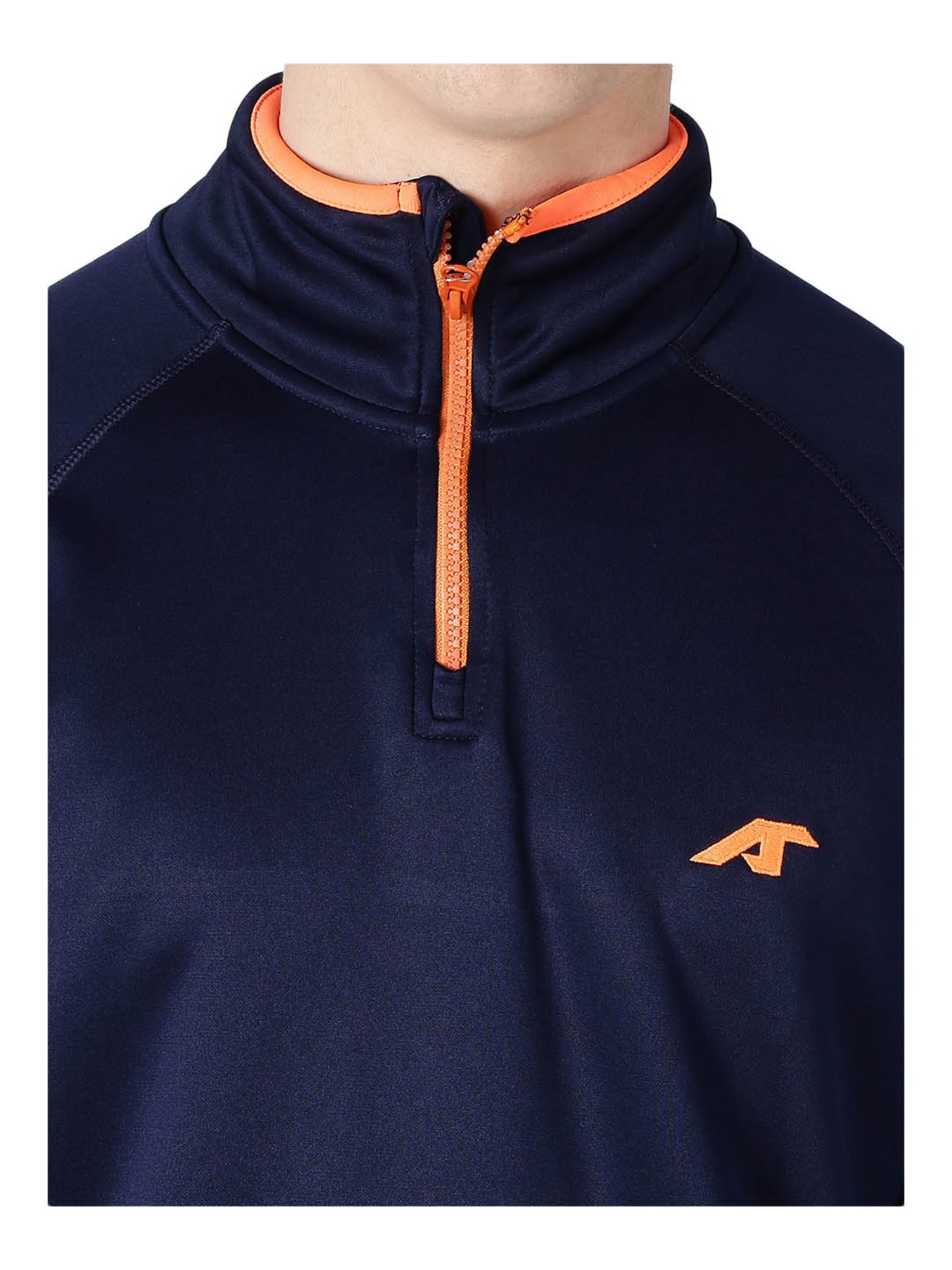 ALCIS Navy Mock Collar Sweatshirt