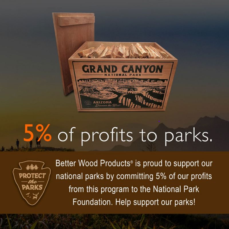 Better Wood Products Limited Edition Protect the Parks Series All Natural Fatwood Fire Starter Sticks, 13 Pound Wooden Crate, Great Smoky Mountains
