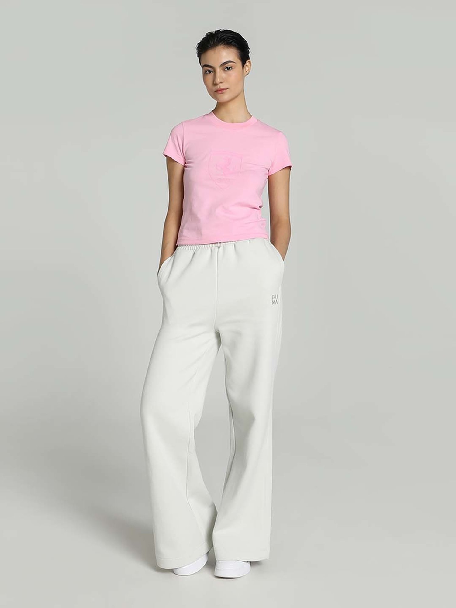 Puma Pink Cotton Graphic Print T-Shirt