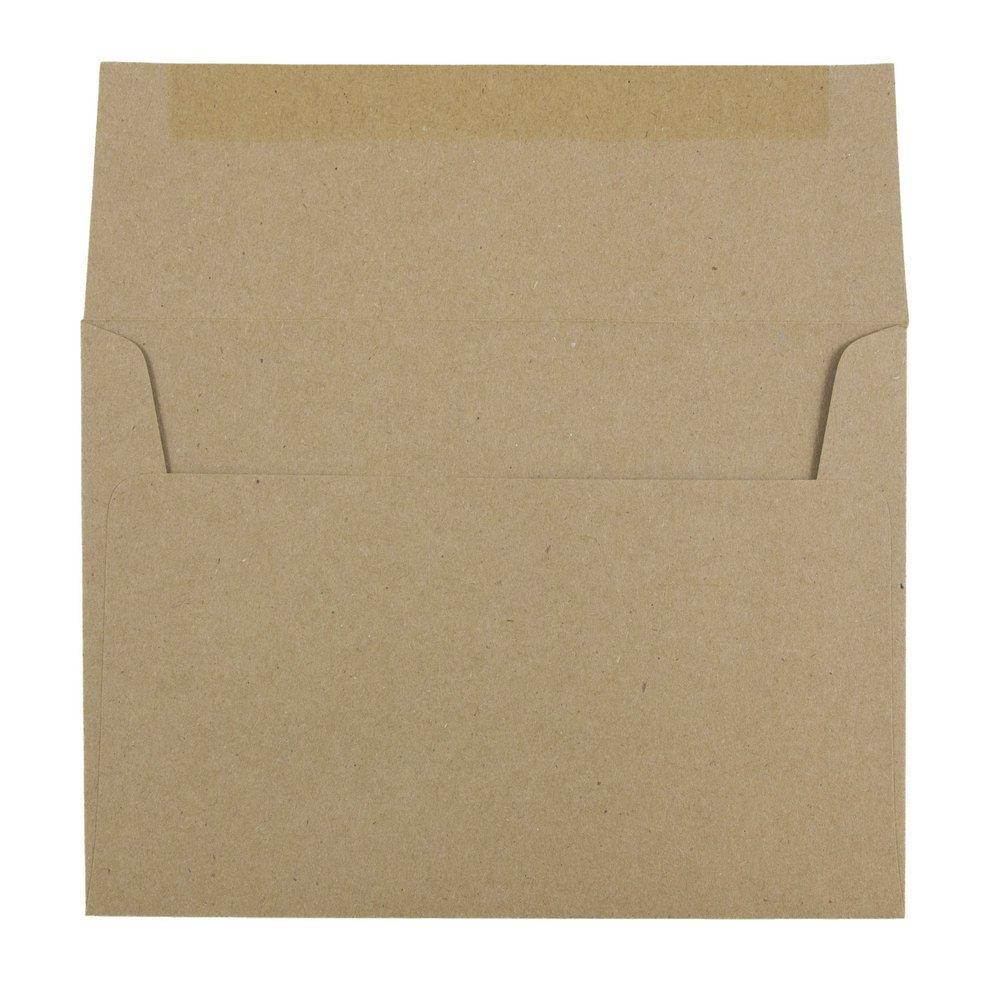 JAM PAPER A7 Premium Invitation Envelopes - 5 1/4 x 7 1/4 - Brown Kraft Paper Bag - 25/Pack