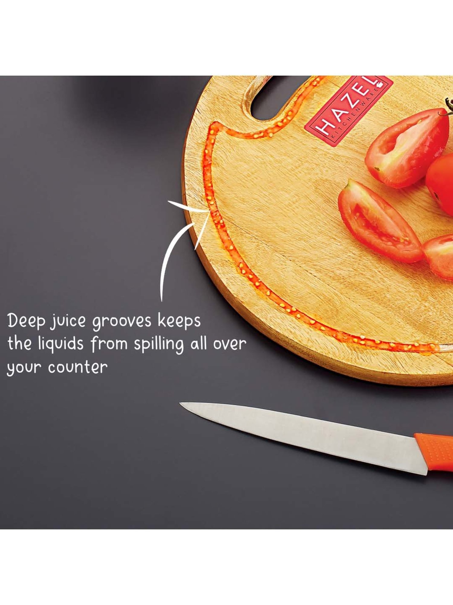 Crayton Natural Beige Mango Wood Chopping Board - Set of 1