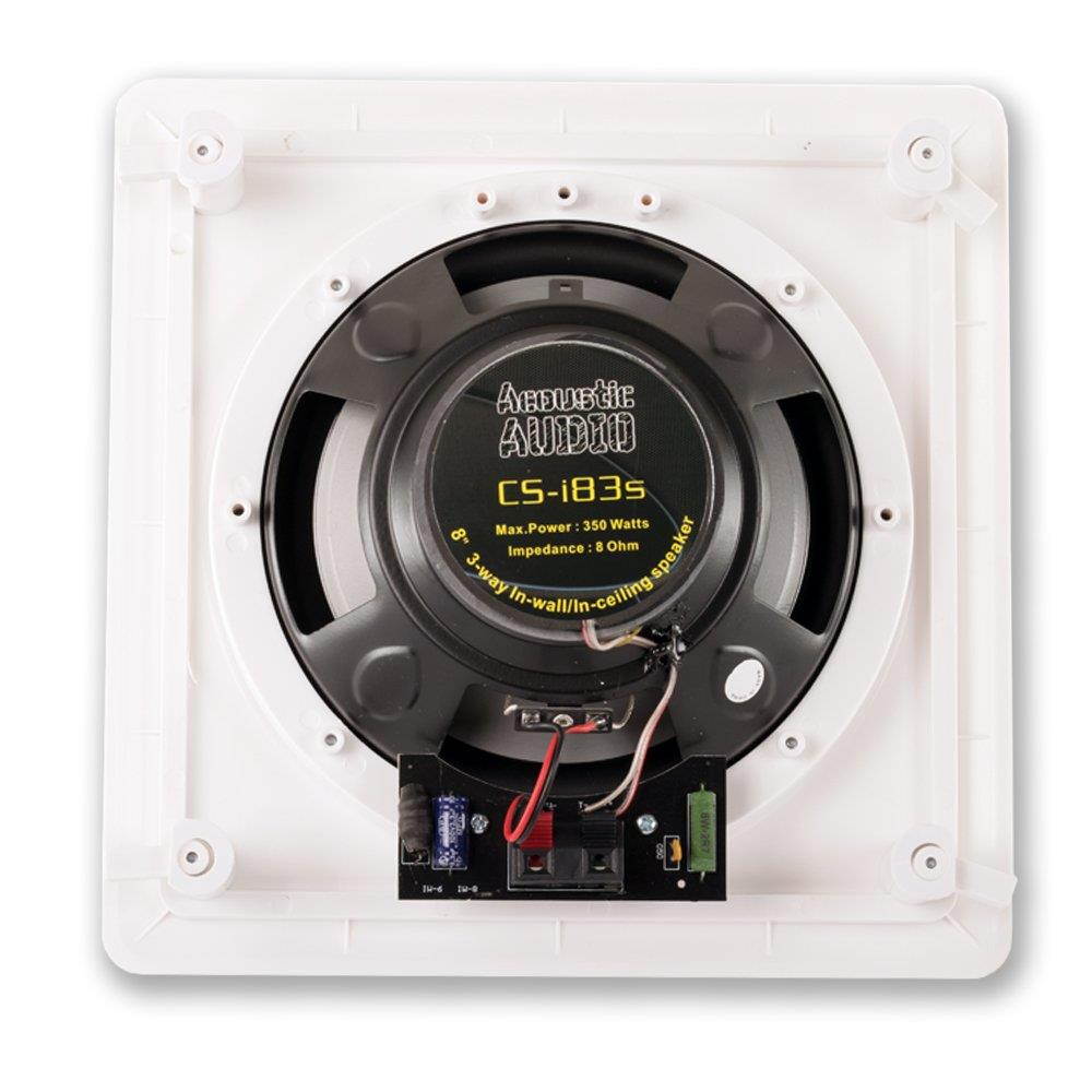 Acoustic Audio CSi83S in Wall/Ceiling 8" Speaker Pair Home Theater 3 Way Speakers