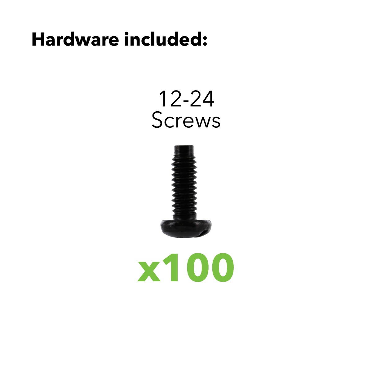 Navepoint 12-24 Pan Phillips Pilot Point Screws For Rack Mount Server Shelves Cabinets 3/8 Inch, Set Of 100