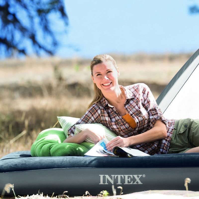 Living iQ Inflatable Portable Small Travel Size Kids Toddler Sleeping Blow Up Air Bed Mattress with Electric Pump and Headboard, Marvel Avengers