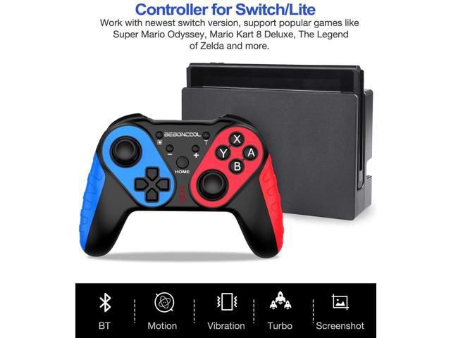 Wireless Controller for Switch/Switch Lite, Extra Controller for Pro Controller, BEBONCOOL Q44A-BBC-US No Amibo Pro Controller, Wireless Switch Remote with Turbo, Motion,Vibration Functions