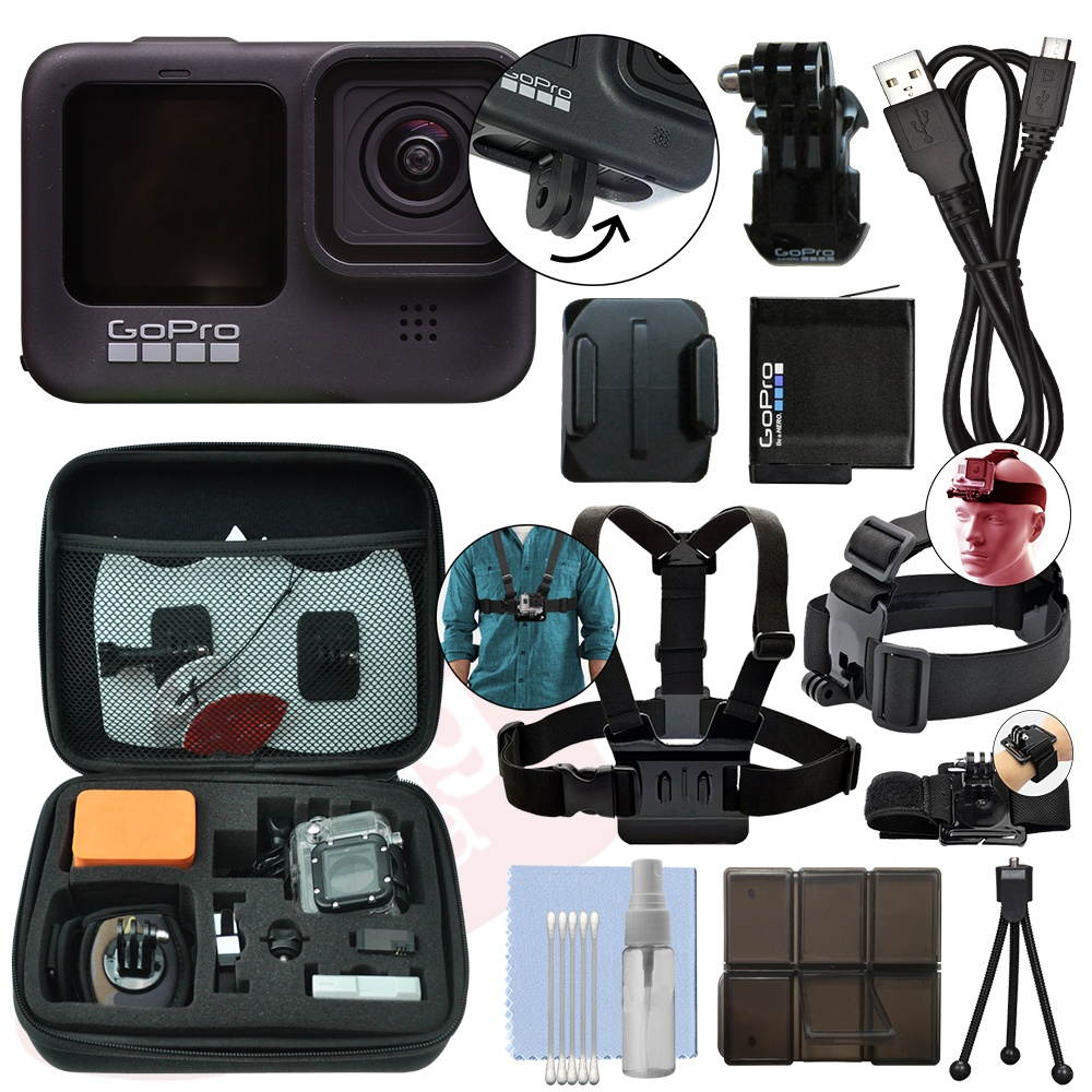 GoPro HERO9 Black 20 MP Waterproof 5K Camera Camcorder + Ultimate Action Bundle