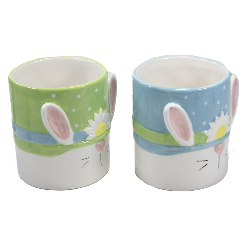 Tabletop 4.5" Bright Easter Mug Set Bunny Ears Transpac  -  Drinkware