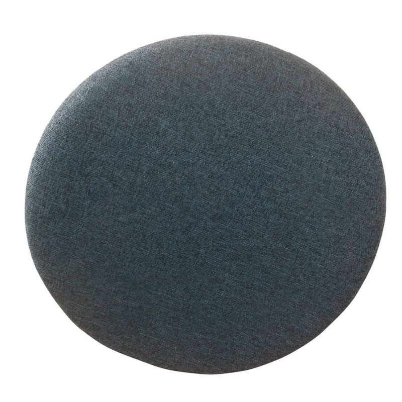 Large Round Storage Ottoman Textured Navy - HomePop