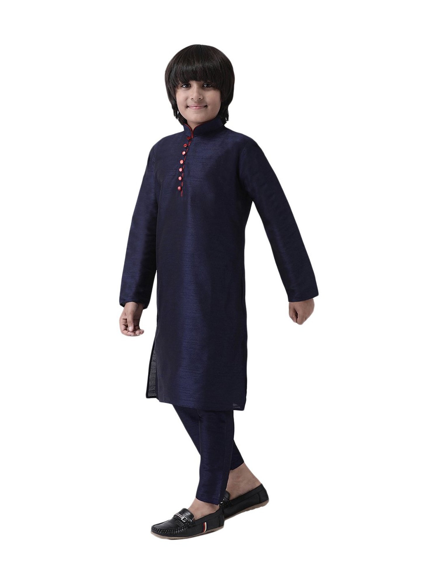 Hangup Kids Navy Regular Fit Kurta & Pyjamas