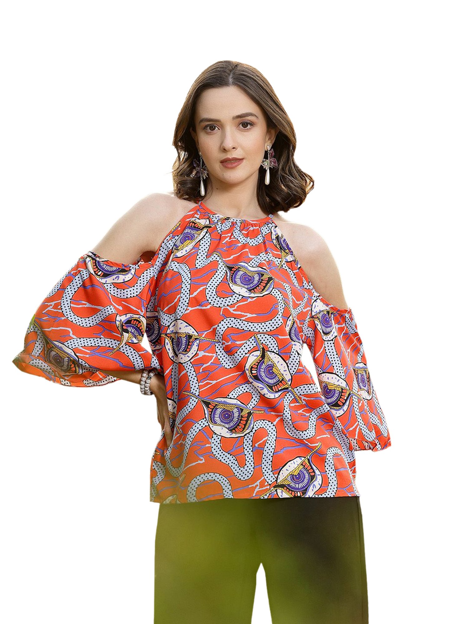 Melon by PlusS Red & White Printed Top