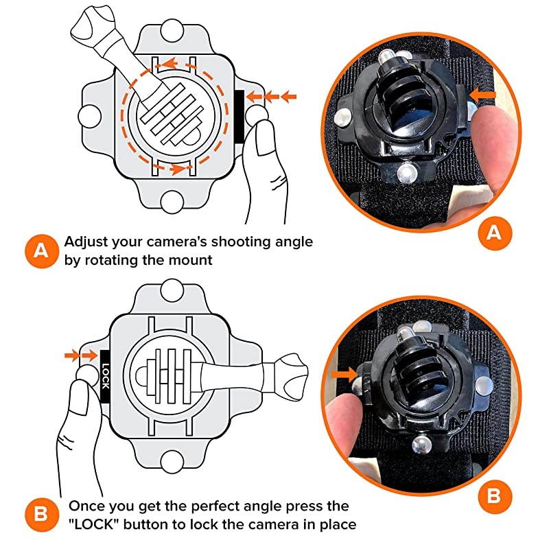 Wrist Strap Mount for GoPro Session Black Silver Hero 8 7 6 5 4 3 3+ 2 XIAOYI 4K SJCAM Xiaomi Yi EKEN Akaso Adjustable Cycling Arm Band Holder for Action Camera amp Outdoor Sports Accessories