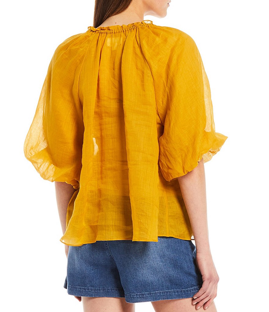 Every Elbow Sleeve Peasant Top