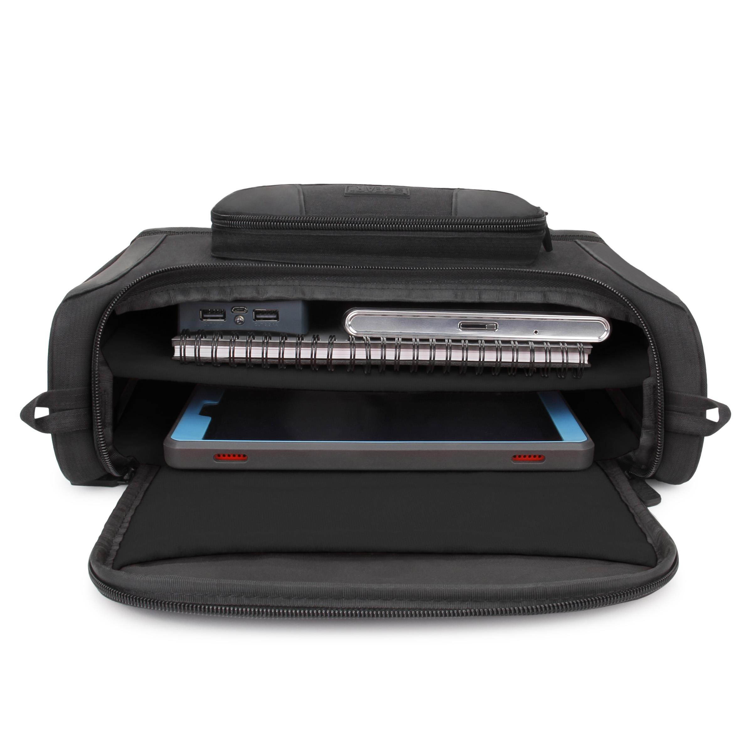 USA GEAR Portable Messenger Tablet Carrying Bag- Works with Samsung Galaxy Tab 3, Microsoft Surface 2, Google Nexus 7, Lenovo IdeaPad Yoga 11S, ASUS Transformer Pad TF300 & More + Bonus Cleaning Kit