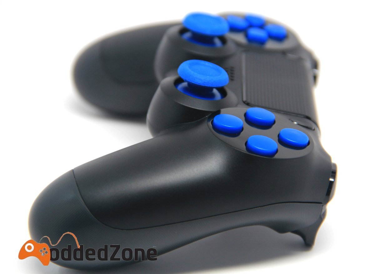 Ps4 Black with Blue Rapid Fire Modded Controller