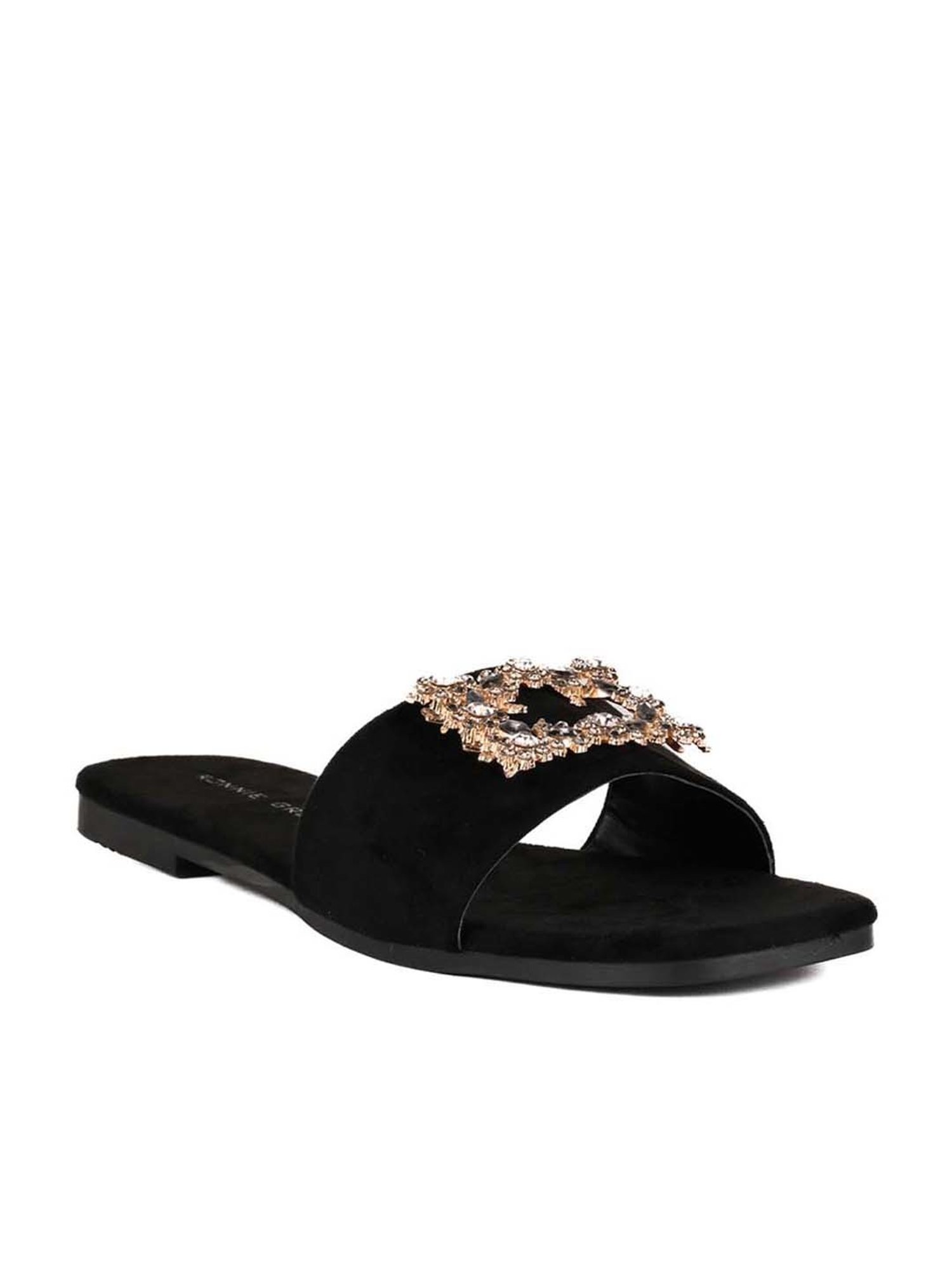 Ronnie Grey Women's Black Casual Sandals