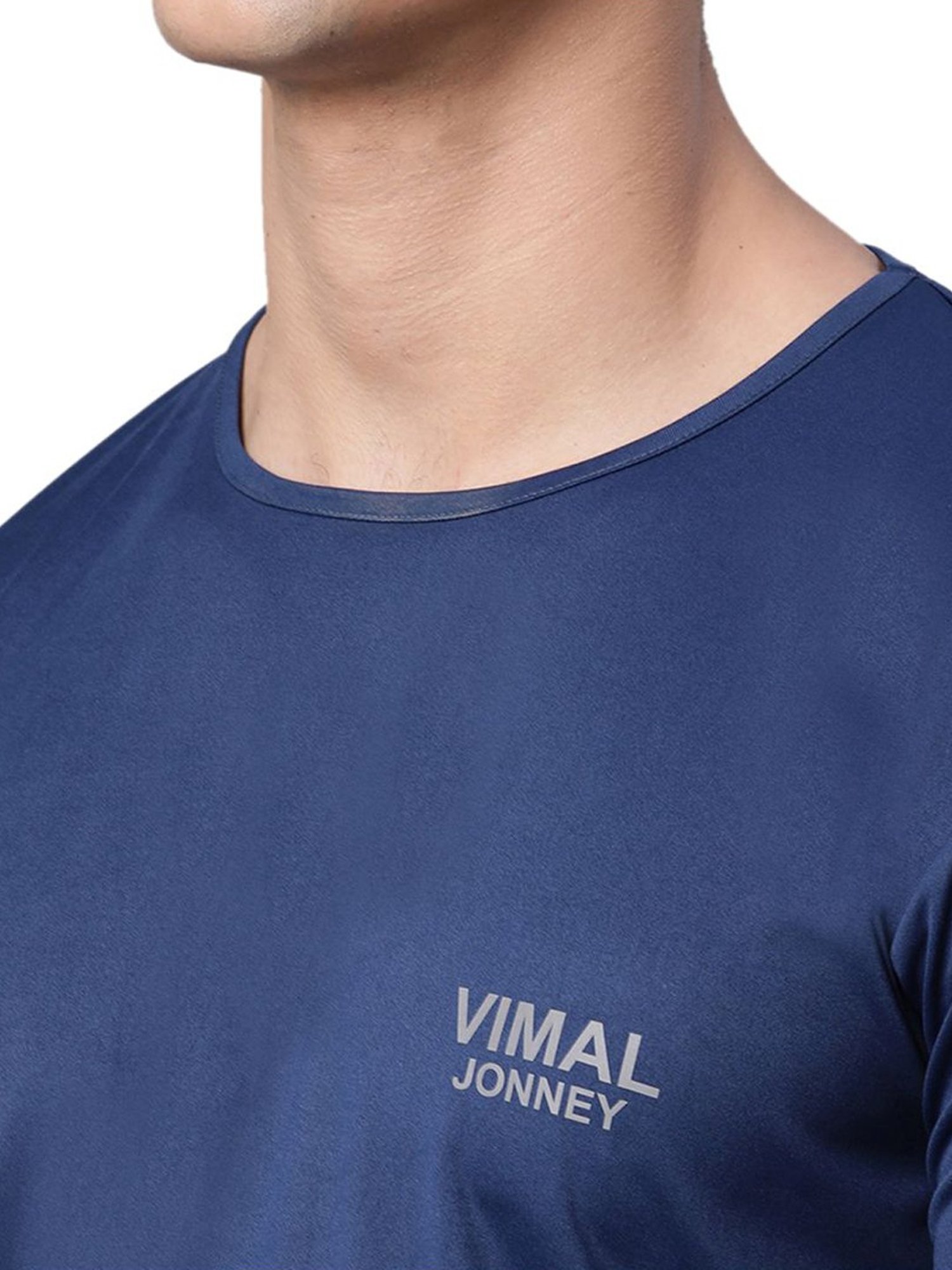 Vimal Jonney Blue Slim Fit T-Shirts