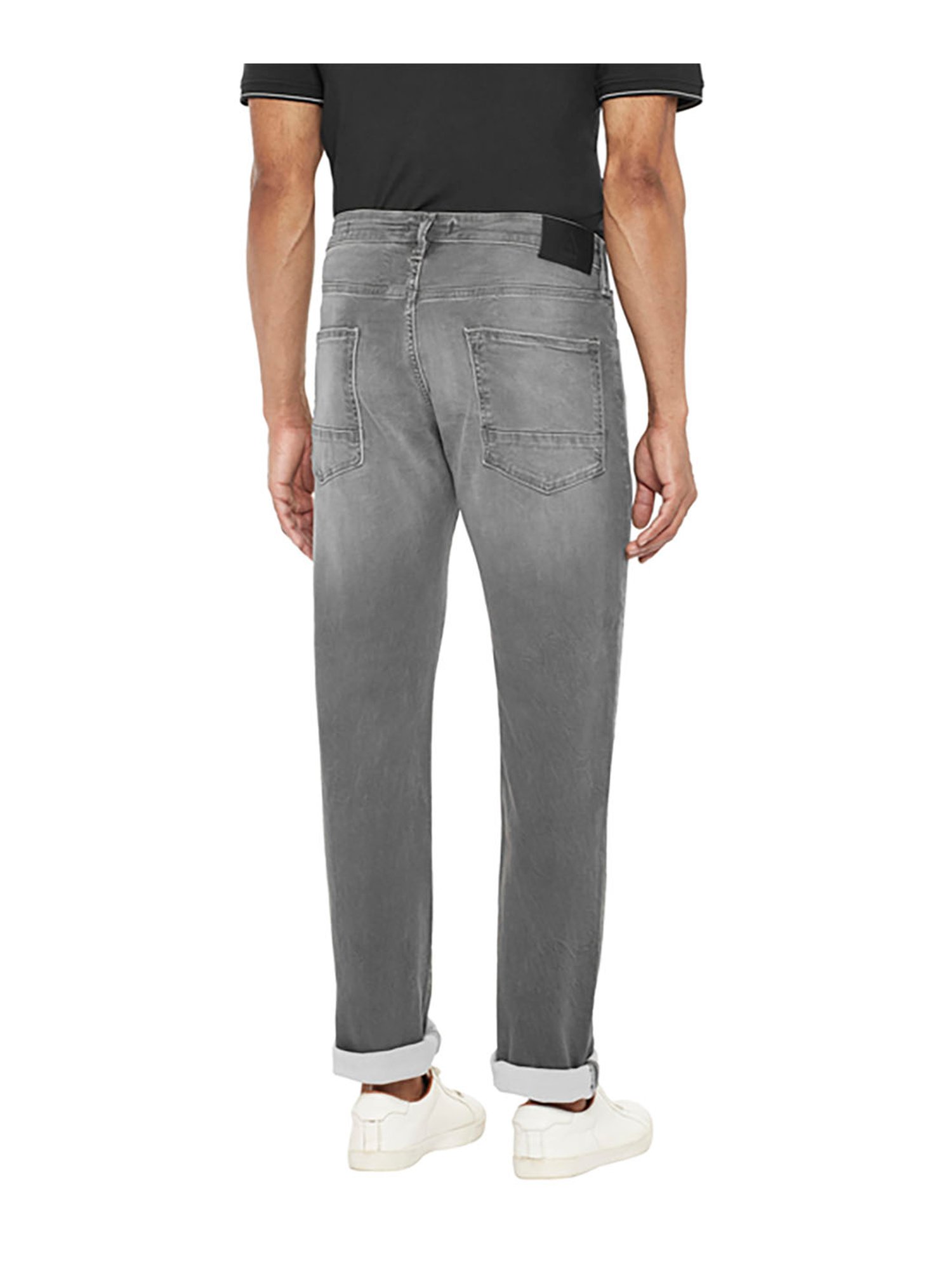 EVERBLUE Grey Comfort Slim Midrise Stretchable Jeans