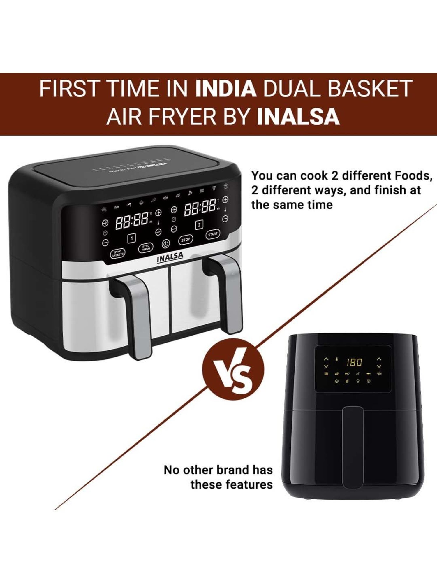 Prestige Nutrifry Black Plastic Electric Digital Touch Airfryer 4.5L