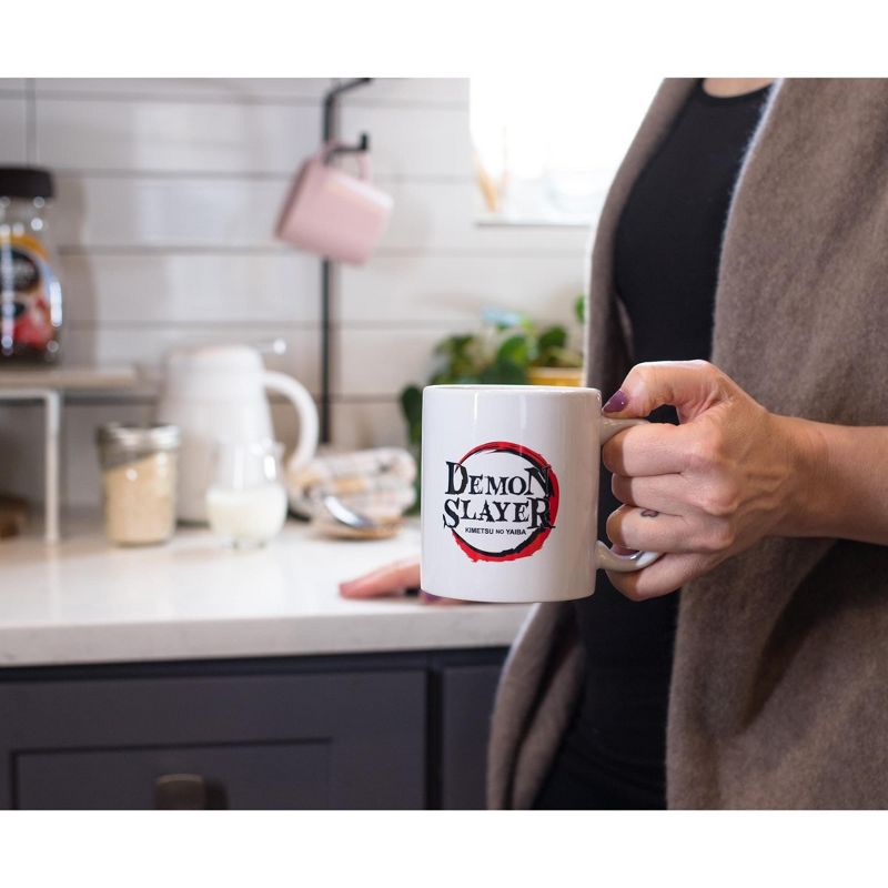Surreal Entertainment Demon Slayer: Kimetsu no Yaiba Logo Ceramic Mug Exclusive | Holds 11 Ounces