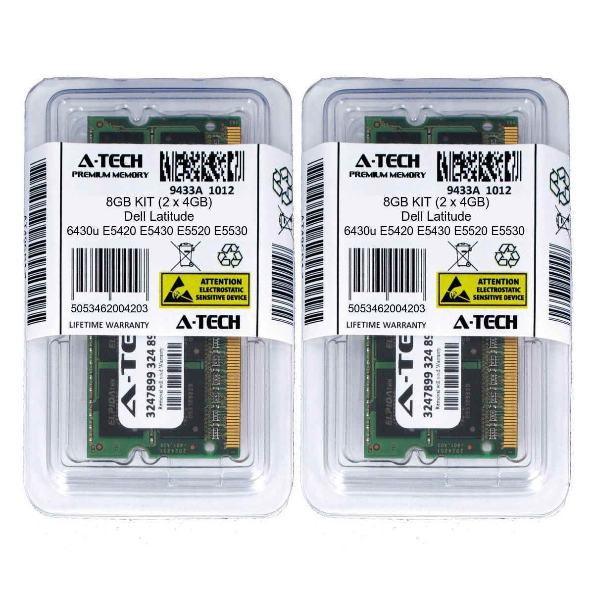 8GB KIT 2 x 4GB  Ltude 6430u E5420 E5430 E5520 E5530 E6220 Ram Memory