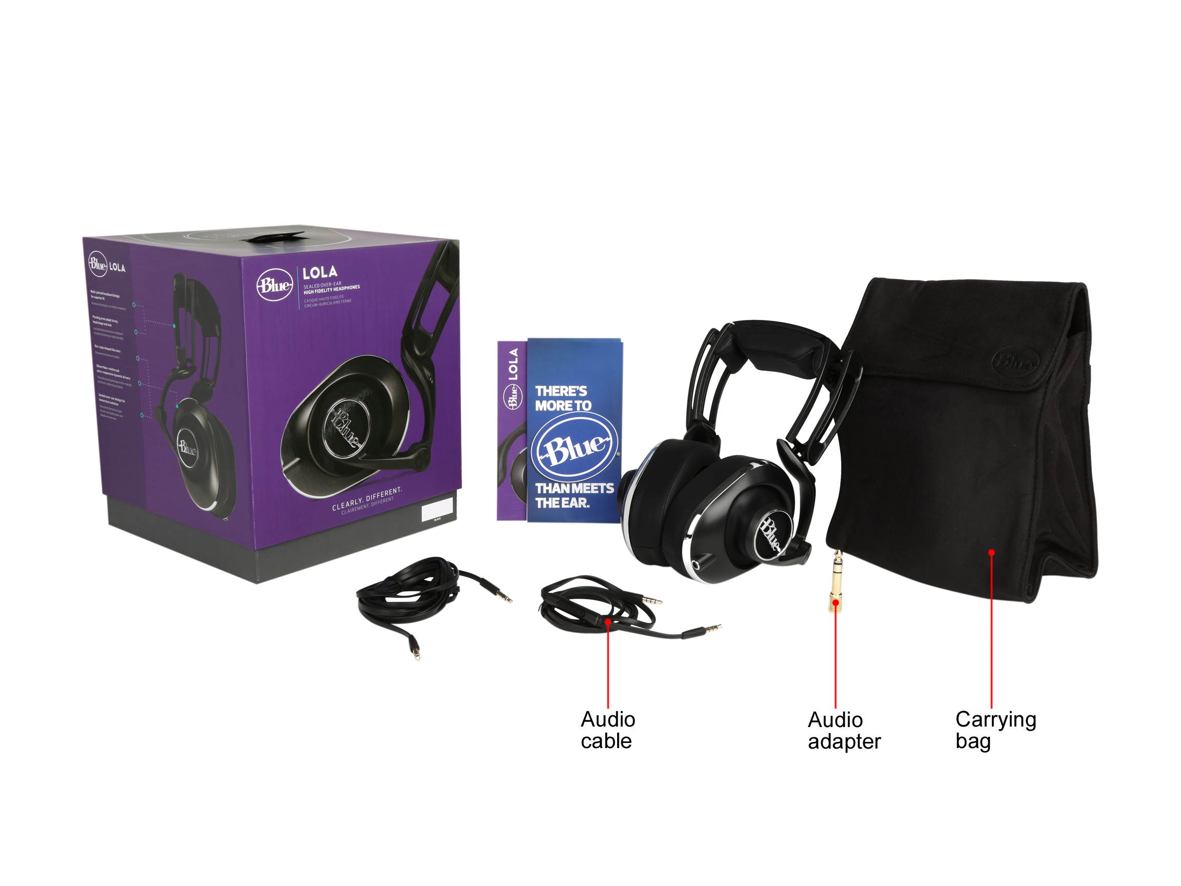 Blue Lola Sealed Over-Ear High Fidelity Heaphone - Black