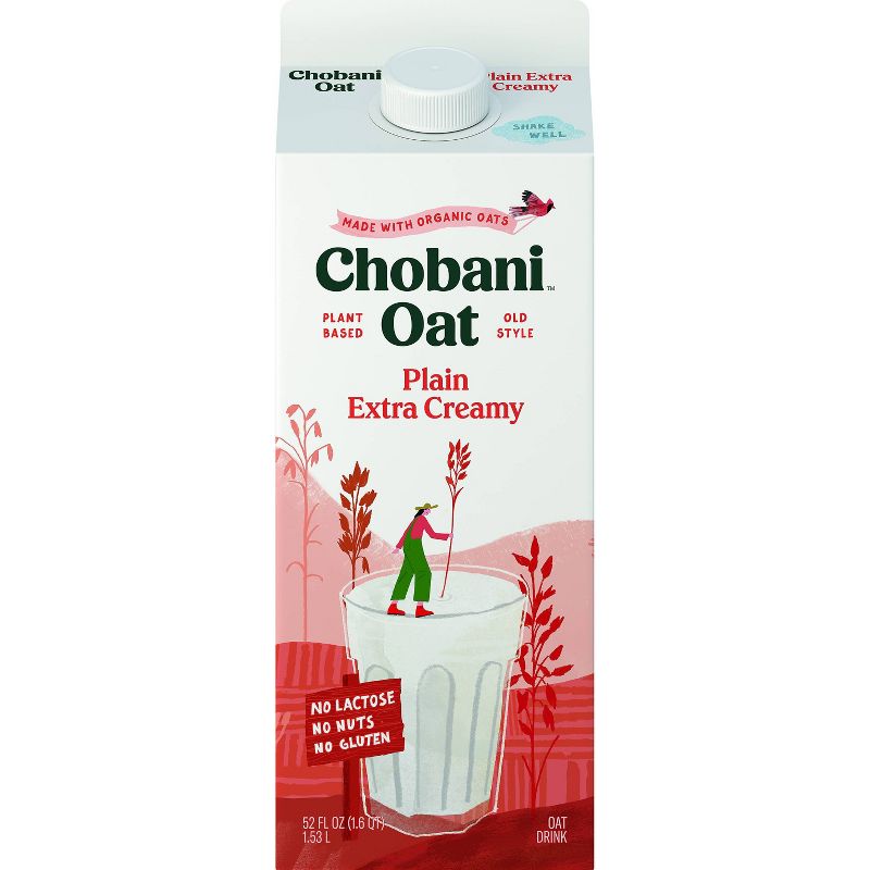 Chobani Oat Plain Extra Creamy OatMilk - 52 fl oz