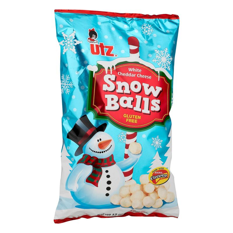 Utz Snow Balls White Cheddar Cheese Balls - 12oz