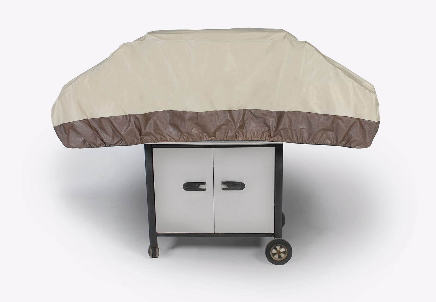 Durable Outdoor Patio Premium Gas Grill Cover with Elastic Bottom - Taupe