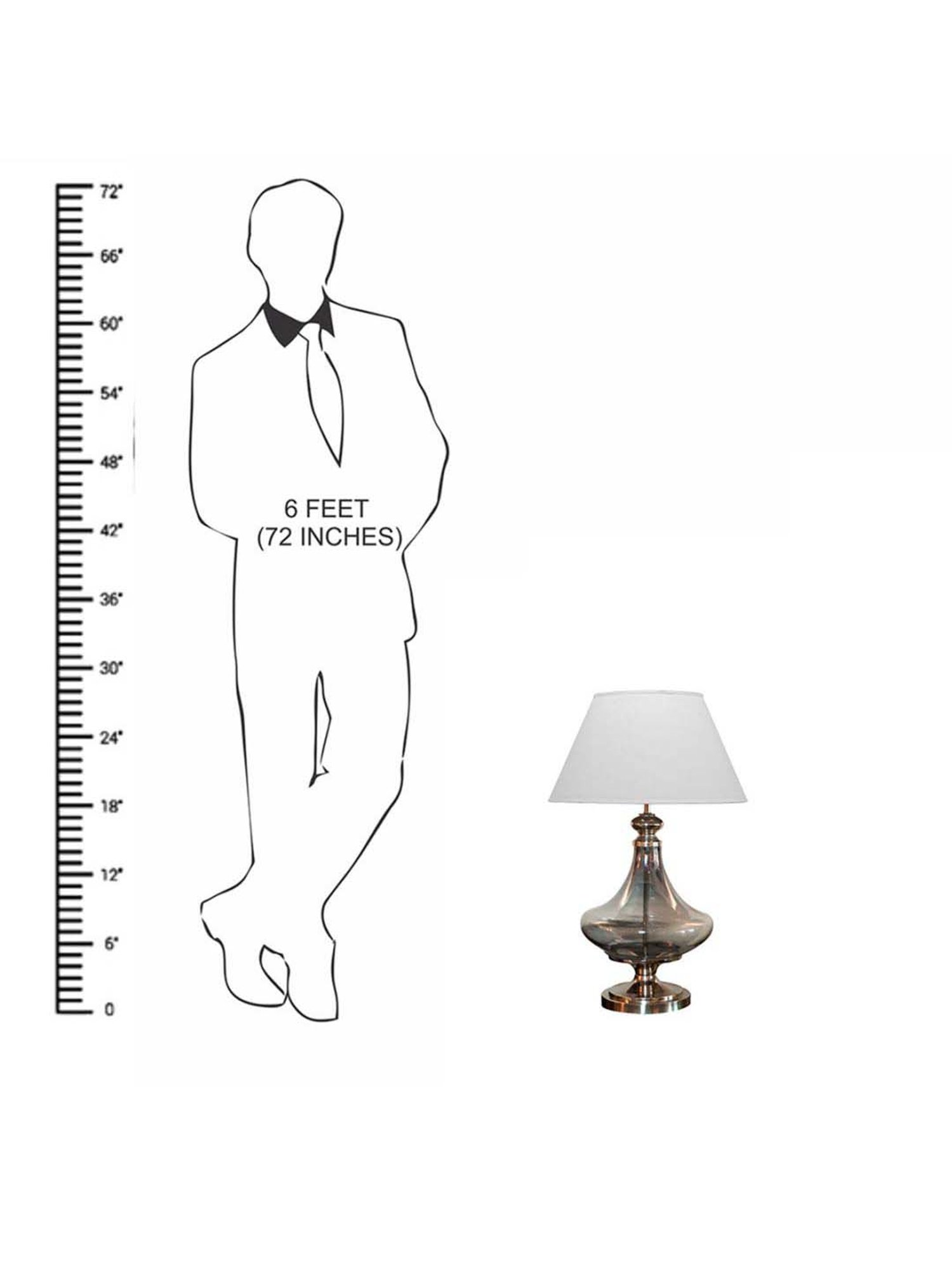 Kapoor E Illuminations White Delicea Luster Metal & Glass Table Lamp - Set of 1