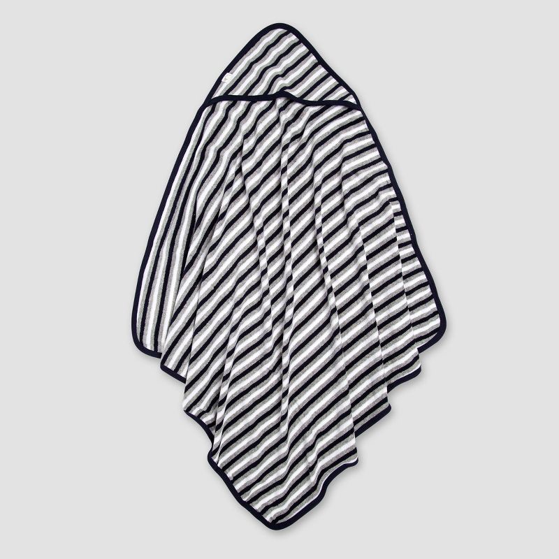 Burt's Bees Baby® Baby Boys' 2pk Hooded Bath Towel -  White/Navy Blue