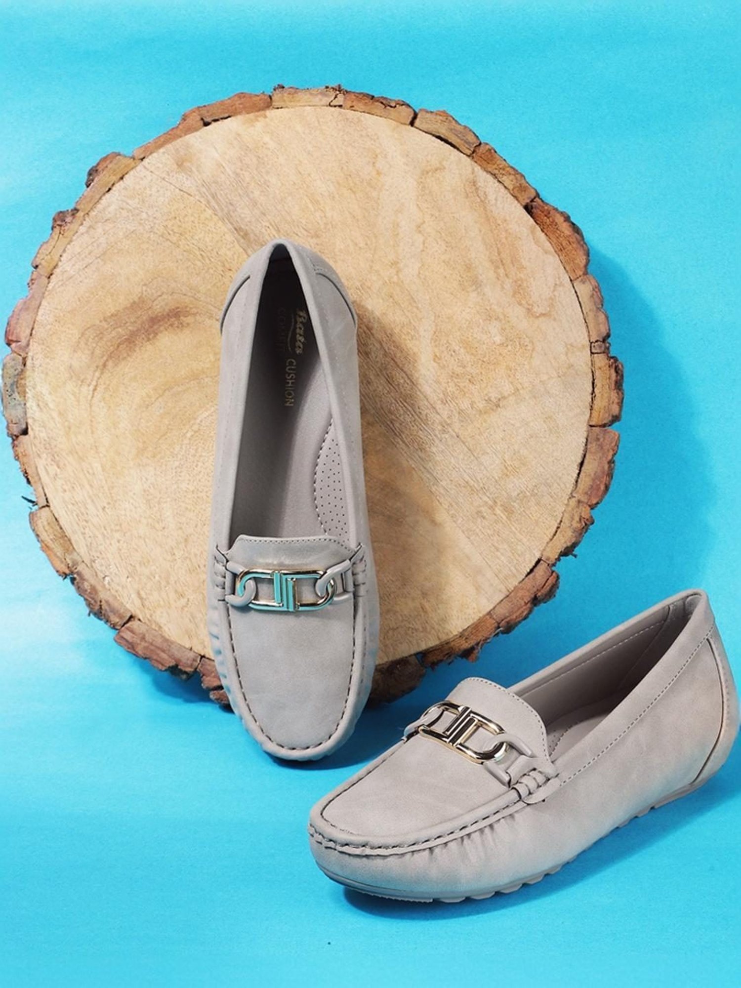 Bata Comfit by Bata Women's CATHINA Grey Loafers